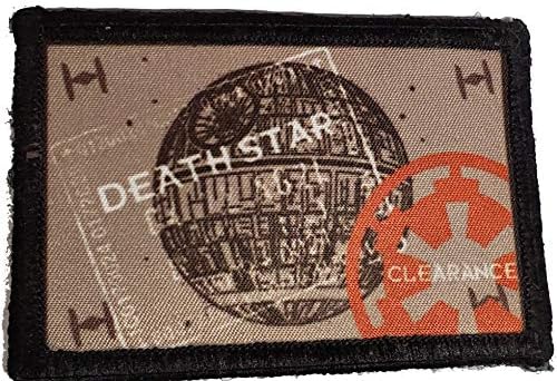 Starвездени војни Смртна starвезда пасош печат морал лепенка. 2x3 кука и јамка. Направено во САД