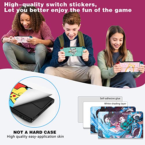 OQPA за Nintendo Switch OLED 2021 Skins налепници за девојчиња Девојки деца симпатични каваи аниме цртан филм дизајн за забавни декларации