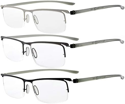 Очила За Очи Заштедете 10% На Комплет 4 Пакувајте Двобојни Очила за Читање и 3 Читачи на Полу-раб +1,75