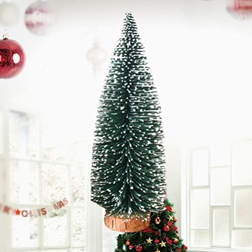 Минијатурни новогодишни елки за валилик за занаети Мини новогодишна елка што прикажува украси за украси мини замрзнати таблети DIY шише четки за