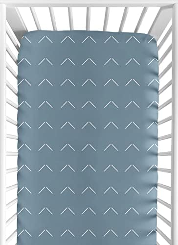 Слатка Jојо дизајнира темно сино бохо стрела момче или девојче опремено креветче за креветчиња или расадници за кревет за деца -