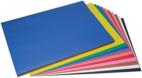 Градежна хартија од плига, 10 разновидни бои, 18 x 24, 100 листови