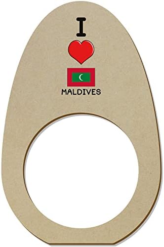 Азиеда 5 x 'ги сакам дрвените прстени/држачи на малфетки од Малдиви