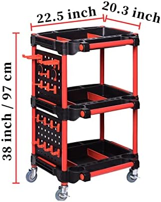 Автоматско детализирање на количката со алатки со алатка што виси табла за детали за организатор за гаража DIY домашно студио проекти, класифицирајте ги и чувајте г?