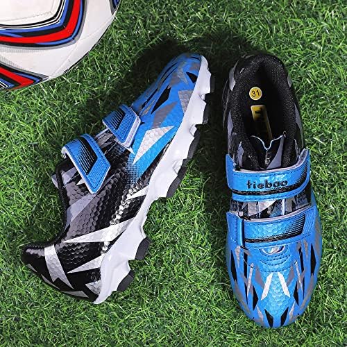 Mifeloo Outdoor Hook and Loop Kids Soccer Cleats FG Child Firm Found Football чевли без чевли за момчиња девојчиња