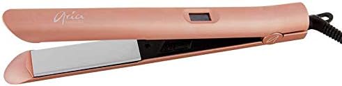 Aria Beauty Professional XO Pro Ultra-Sleek Digital Stiredener, розово злато титаниум турмалин рамен железо 1 инч, прилагодливо температура