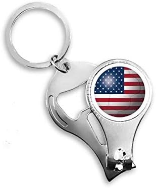 САД Национално знаме Фудбалски фудбалски нокти Nipper прстен клуч за шишиња со шишиња со шише Клипер
