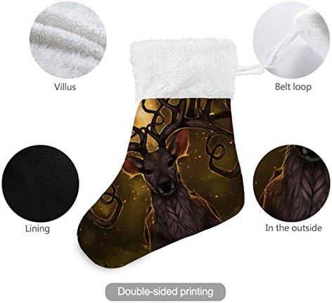 Алаза Божиќни чорапи трепкачки елени класични персонализирани мали декорации за порибување за семејни сезонски празници за забави Декор од 4.7,87