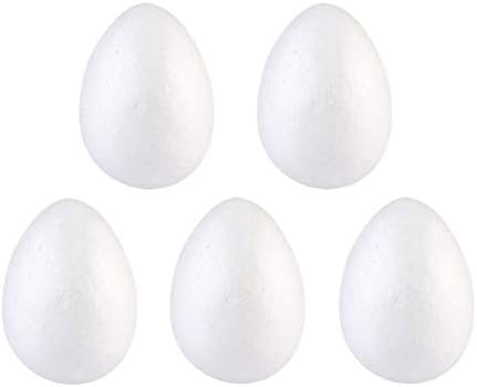 Абоофан 5 парчиња пена јајца Велигден стиропор кругови јајца полистирен јајце формираат велигденски украси за украси на јајца