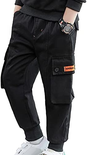 Вингански Кид Момци, обични џогер карго панталони, глуждот, искачувајќи се искачувајќи кабриолет панталони со џебови
