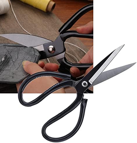 Swissor Scissor црна гумена рачка удобност зафаќа повеќенаменски ножици за правење фустани за сечење ткаенина ткаенина