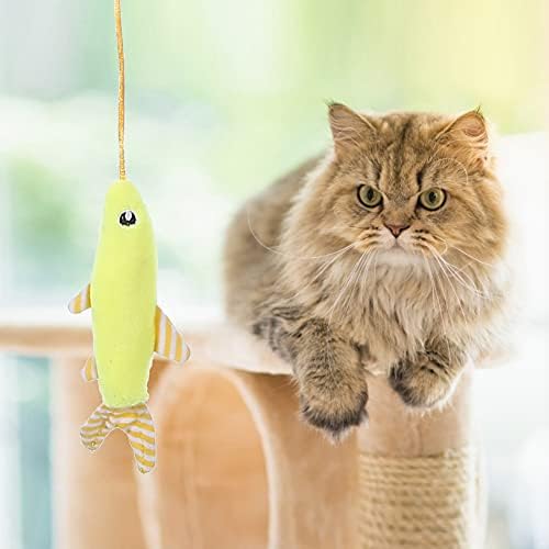Сет за летачки риби во боја на мачки, интерактивна играчка со мачки за теаза, смешна мачка маче домашна играчка играчка играчка