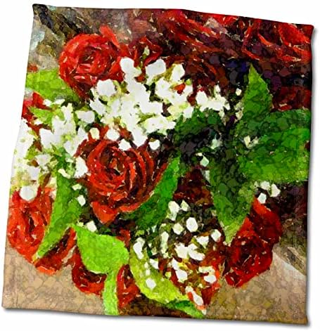 3drose флорен апстрактна цветна - мозаик со црвена роза - крпи