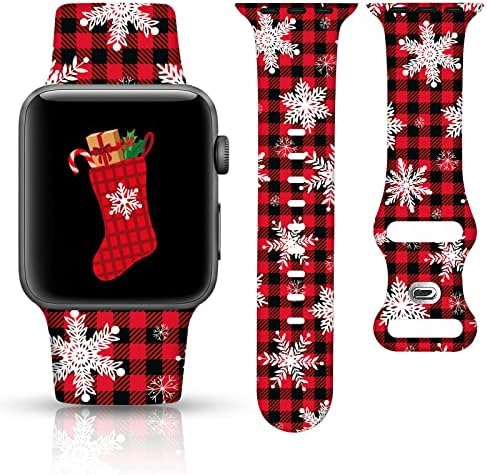Божиќни подароци за Денот на благодарноста гледајте бенд компатибилен со Apple Watch Band 38mm 40mm 41mm 42mm 44mm 45mm iwatch SE Series 8