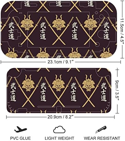 Јапонски налепници за декорации на самурај ја покриваат заштитната плоча на кожата за Nintendo Switch