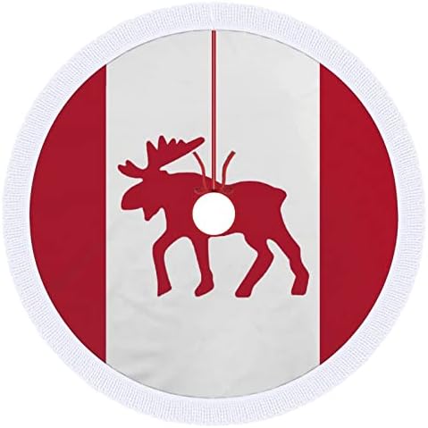 Лос Амблем На Канадско Знаме Печати Елка Здолниште Со Реследник За Среќен Божиќ Партија Под Елка