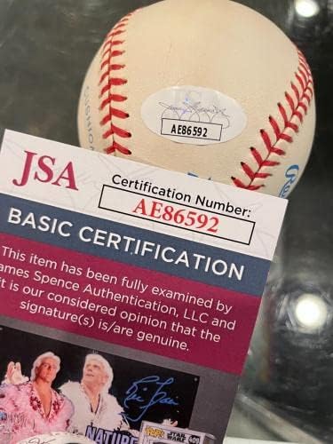 Hank Soar New Yorks Giants umpire сингл потпишан бејзбол JSA ретки - NFL автограмирани разни предмети