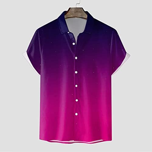 Xxbr 2023 Нови мажи лето модна топки врвна кошула приморска рекреација на плажа печатена кошула Елегантно копче на врвот на блузи нараквици