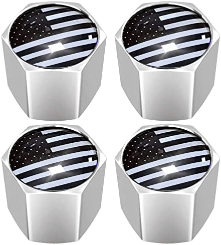 Американски вентил за вентил со матични капаци на матични капаци на капаче за автомобили потчинет алуминиум со гумен прстен