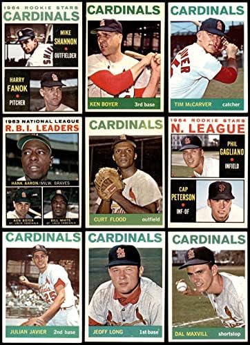 1964 Топс Сент Луис кардинали во близина на екипата сет Сент Луис Кардиналс VG/EX+ Cardinals