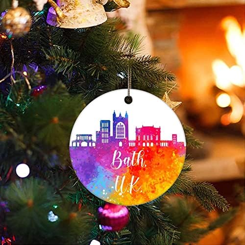 Орнаменти на новогодишна елка Обединетото Кралство-Батам Божиќ украс Орнамент Орнамент Дома Декор градски пејзаж за висечки приврзоци