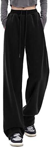 Seaurенски женски буги директни широки нозе џемпери, обични високи половини, џогери панталони Атлетски салон панталони