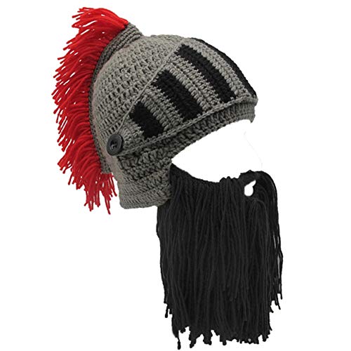 Фалето перика брада капи креативна оригинална смешна плетена капа рачно изработена зимска брада мачка црна црна боја
