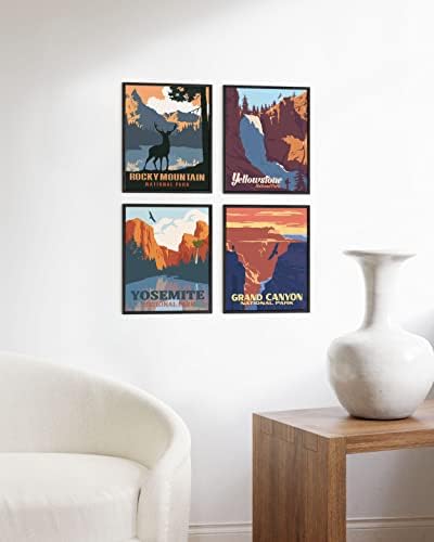 Постери за национални паркови на Хаус и Хаус Гроздобер постави Национални паркови уметнички отпечатоци од природната wallидна уметност