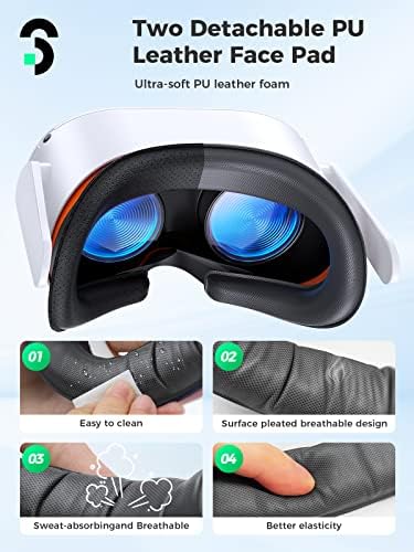 Интерфејс на лицето за потрага 2, подлога за лице со soomfon компатибилен со Oculus/Meta Quest 2, перница за лице со 2 влошки за замена меки влошки