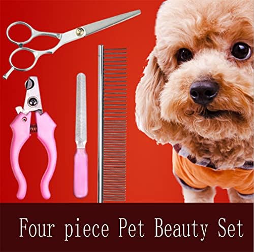 Ножици за убавина за миленичиња, теди сет за коса, рамни алатки за сечење коса, машинки за нокти за мачки и кучиња, челичен чешел