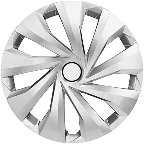 Копри сет од покривка од 4 тркала од 14 инчи сребрен Hubcap Snap-on Fit Opel/Vauxhall
