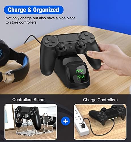 Charger PS4 Controller For PlayStation 4 Контролер, PS4 контролор за полнење на контролорот за далечински управувач 4 далечински управувач, станица
