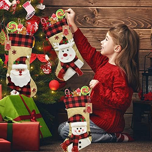 Божиќно порибување на Мбета 18 , Божиќни чорапи персонализирани со знак Божиќ, порибување на празници Божиќни декорации подароци за семејни