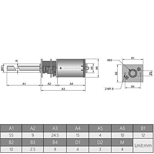 Филект DC 12V 500rpm Менувач Мотор N20 Мотор За Намалување На Брзината Со M4 Вратило За Навој Со Завртки За Завртки За Електронски Играчки