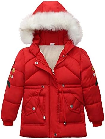 Снег зимска топла деца девојки однамерна облека дебели момчиња јакна палто палто качулка Девојки девојки со големина 7 зимски палто