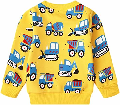 Акизиќ момчиња џемпери памук со долги ракави со екипаж, пулвер, дете, зимска топла кошула џемпер врвови 3Т-8t