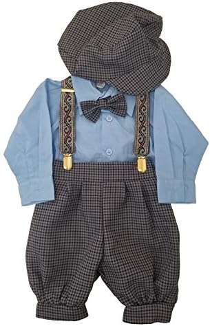 Igirldress гроздобер фустан костум-тукседо плетенка облека постави бебешки момчиња и дете