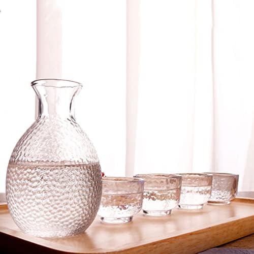 Zerodeko 1 сет јапонски стил керамика саке за сад за сад за сад чаша чаша за диспензерот комплет вино тенџере поставен држач