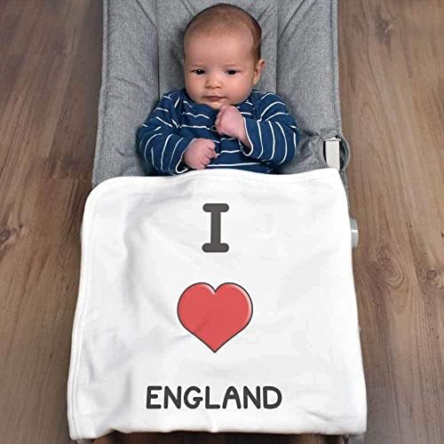 Азиеда „Ја сакам Англија“ памучно бебе ќебе / шал