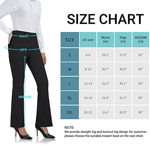 Мирис права панталони за фустан со јога со задните џебови за жени - Bootcut со високи тренинзи на половината, деловна контрола на