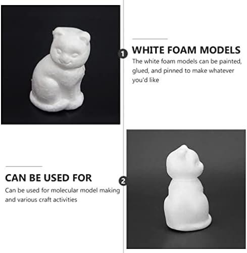 Занаетчиски занаетчиски занаетчиски занаети за занаетчиство 10 парчиња моделирање полистирен пена мачка мувла бела DIY занает за цвеќе