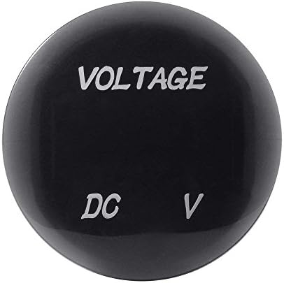 Водоотпорен волтметар, мини дигитален мерач на напон на дигитален дисплеј DC 12V-24V Црвен LED тестер за автомобили со автомобилски автомобил