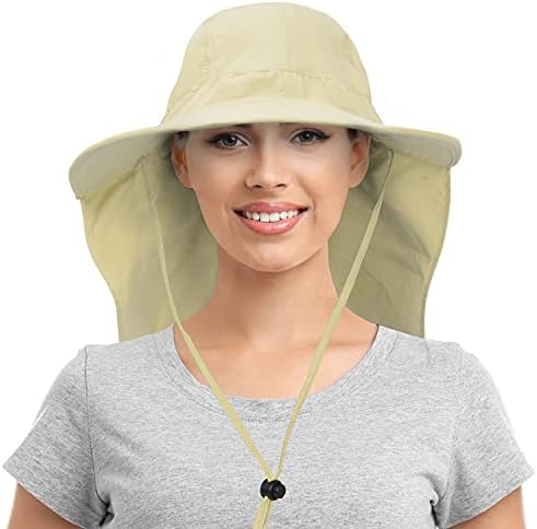 Solarisенски женски сончани капачиња на вратот, голем облик UV заштита, преклопен риболов за пешачење