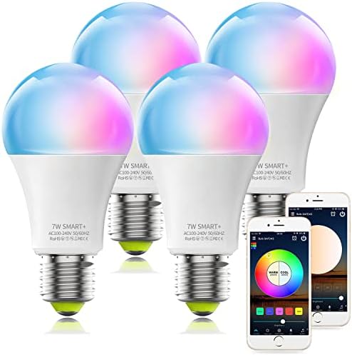 Magiclight Паметни Светилки, WiFi &засилувач; Bluetooth 5.0, A19/E26 LED Боја Менување На Сијалицата, 60W Еквивалент, Dimmable, RGBCW,