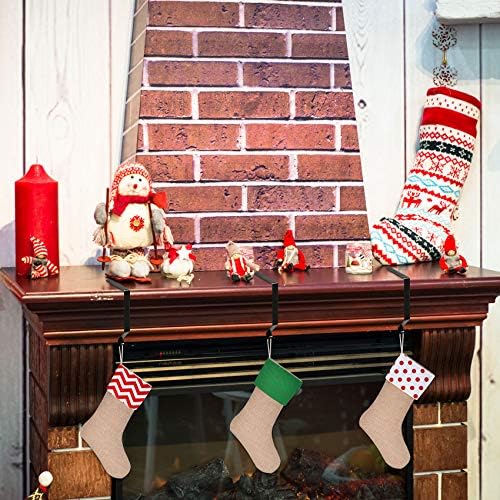 Сончеви божиќни држачи за порибување метални мантили за порибување куки за закачалки камин висини за украси за Божиќни забави