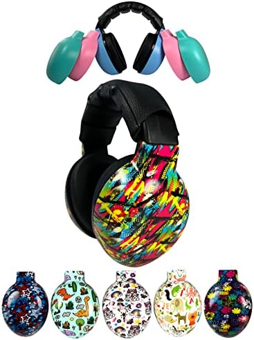 Zipz Baby & Toddler Earmuffs-Иновативен дизајн-Променете ги боите со магнетни школки-Слушалки за заштита на слухот 0-4 години