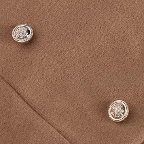 Ruziyoog keatherенска јакна со двојно гради во волнена грашок палто на јака тенок вклопување зимска надворешна облека удобни меки