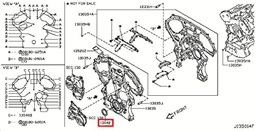 Infiniti 13510-1la0a, заптивка на моторот на коленестото вратило