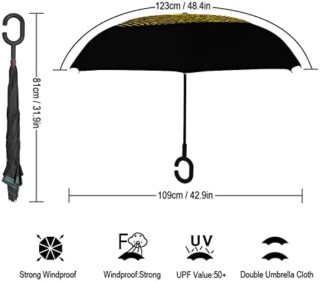 Колумбија Знаме Прст Превртен Чадор Ветроупорен Обратен Преклопен Чадор Со Рачка Во Форма На Ц За Мажи Жени