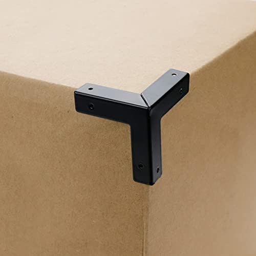 Кошар тристрана метален агол за заштита на декоративниот раб за безбедност за безбедност за дрвени кутии, пакет од 16